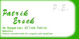 patrik ersek business card